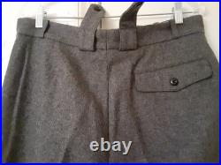 WW2 REPRO German M1937 Steingrau Wool Straight Leg Trousers NOS 35 W
