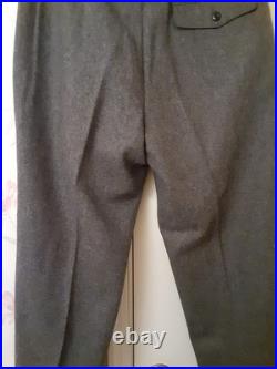 WW2 REPRO German M1937 Steingrau Wool Straight Leg Trousers NOS 35 W