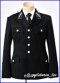 WW2 Repro German Elite Officer M32 Black Gabardine Tunic All Sizes