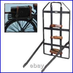 WW2 Repro German Fahrrad Bike Rack Bicycle Metal leather Canister Holder NEW