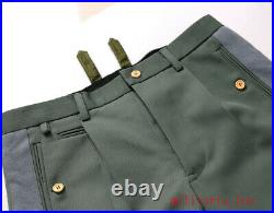 WW2 Repro German General Field Gray Breeches with Gray Stripe All Sizes