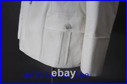 WW2 Repro German Luftwaffe Officer White Cotton Tunic All Sizes