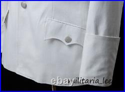 WW2 Repro German Officer M32 White Cotton Tunic All Sizes