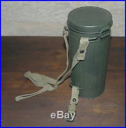 WW2 Reproduction German Gas Mask Canister with Straps