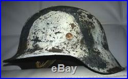 WW2 Restored Original German Helmet M42 Q66 ZZ mark Winter camo