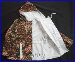 WW2 Reversible Dot44 camo Parka + Leather Belt Repro XL