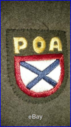 WW2 Russian liberation army POA ROA uniform officer jacket. German army repro