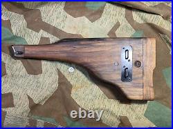 WW2 Stock wood P-08 Luger German with key and rod