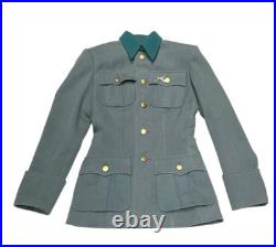 WW2-Style Military Officer Gabardine Jacket Teal Collar Universal Studios Tag