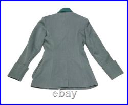 WW2-Style Military Officer Gabardine Jacket Teal Collar Universal Studios Tag