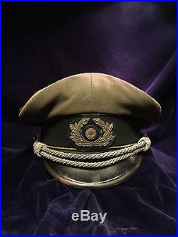 WW2 WWII German Army Officer's Visor Hat Cap