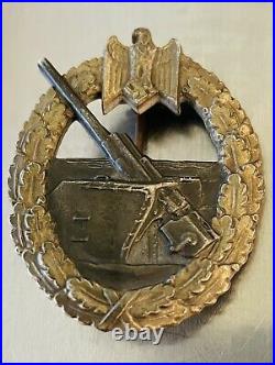 WW2 WWII Kriegsmarine Coastal Artillery Badge By FLL RARE
