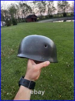 WW2 WWII Original M38 Fallschirmjager Paratrooper Helmet Shell ET66 lot #5071