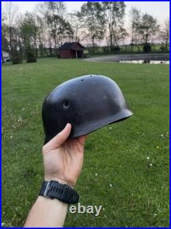 WW2 WWII Original M38 Fallschirmjager Paratrooper Helmet Shell ET66 lot #5071
