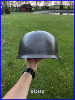 WW2 WWII Original M38 Fallschirmjager Paratrooper Helmet Shell ET66 lot #5071