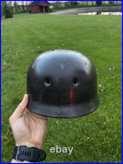 WW2 WWII Original M38 Fallschirmjager Paratrooper Helmet Shell ET66 lot #5071