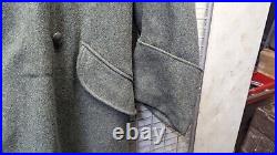 WW2 or Post German Military Grey Green Wool Greatcoat Army Trench Coat