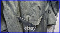WW2 or Post German Military Grey Green Wool Greatcoat Army Trench Coat