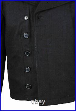 WWII GERMAN ELITE PANZER BLACK WOOL RETRO JACKET TROUSERS SIZE S suit