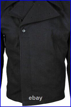 WWII GERMAN ELITE PANZER BLACK WOOL RETRO JACKET TROUSERS SIZE XL suit