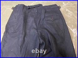 WWII GERMAN M1943 M43 PANZER COMBAT TROUSERS WithSUSPEND- SIZE XLARGE 38 WAIST
