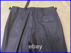 WWII GERMAN M1943 M43 PANZER COMBAT TROUSERS WithSUSPEND- SIZE XLARGE 38 WAIST