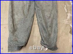 WWII GERMAN M1943 M43 WOOL COMBAT FIELD TROUSERS WithSUSPEND- SIZE MEDIUM 34 WAIST