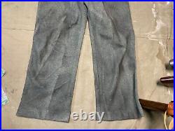 WWII GERMAN M1943 M43 WOOL COMBAT FIELD TROUSERS WithSUSPEND- SIZE MEDIUM 34 WAIST WWII GERMAN M1943 M43 WOOL COMBAT FIELD TROUSERS WithSUSPEND- SIZE MEDIUM 34 WAIST