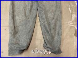 WWII GERMAN M1943 M43 WOOL COMBAT FIELD TROUSERS WithSUSPEND- SIZE MEDIUM 34 WAIST