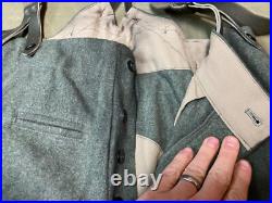 WWII GERMAN M1943 M43 WOOL COMBAT FIELD TROUSERS WithSUSPEND- SIZE MEDIUM 34 WAIST