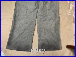 WWII GERMAN M1943 M43 WOOL COMBAT FIELD TROUSERS WithSUSPEND- SIZE MEDIUM 34 WAIST