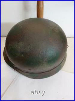 WWII GERMAN M35 Normandy HELMET With Hand Aged Paint Work and Liner