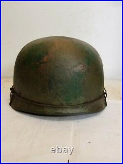 WWII GERMAN M38 Paratrooper HELMET WithHand Aged Paint Work and Liner