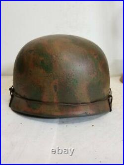 WWII GERMAN M38 Paratrooper Sturm Rgt HELMET WithHand Aged Paint Work and Liner