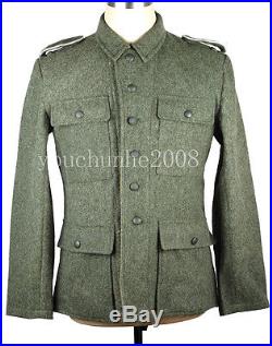 WWII GERMAN M43 WH EM FIELD-GREY WOOL UNIFORM JACKET AND TROUSERS SIZE M-33101