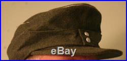 WWII GERMAN OFFICER M-43 CAP IN FIELD GRAY LARGE SIZE
