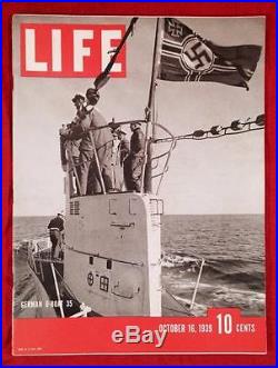 WWII GERMAN SUB U-99 (1/125th Scale Model) w. LIFE MAG. U-35 & VISOR CAP SET