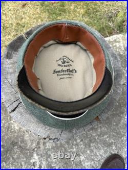 WWII GERMAN WAFFEN LEATHER VISOR Crusher Wool Cap Hat Uniform Ww2 Janke Ww2