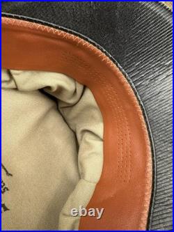 WWII GERMAN WAFFEN LEATHER VISOR Crusher Wool Cap Hat Uniform Ww2 Janke Ww2