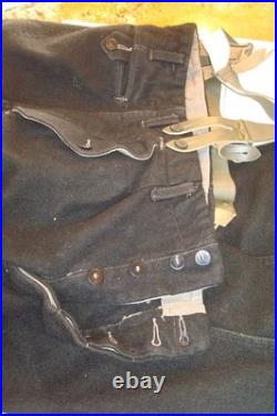 WWII GERMAN WAFFEN PANZER TANKER BLACK WOOL TROUSERS size 32