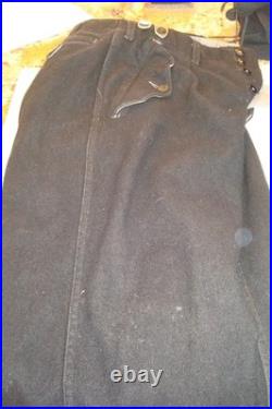 WWII GERMAN WAFFEN PANZER TANKER BLACK WOOL TROUSERS size 32