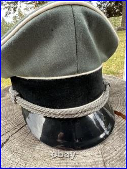 WWII GERMAN WAFFEN Visor Cap Hat Uniform Ww2 Janke EREL Berlin Exc WWII GERMAN WAFFEN Visor Cap Hat Uniform Ww2 Janke EREL Berlin Exc