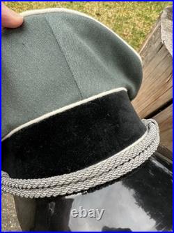 WWII GERMAN WAFFEN Visor Cap Hat Uniform Ww2 Janke EREL Berlin Exc
