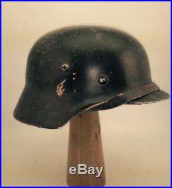 WWII German'Aged' M42 Helmet. Size Large. Reproduction