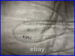 WWII German Army 1942 Dated Authentic Fur Cap Marker Marked