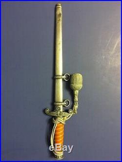 WWII German Army Dagger, Scabbard with Portepee Included