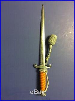 WWII German Army Dagger, Scabbard with Portepee Included