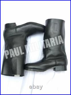 WWII German Army Leather Jack Boots (with heel plate)