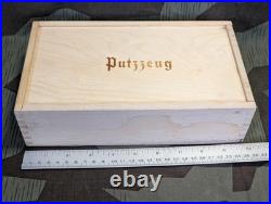 WWII German Army Putzzeug Shoe Brush Set Wehrmacht u. Arbeitsdienst Wood Box Kit