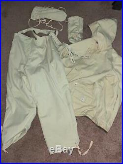 WWII German Army Splinter Parka, Parka pants, and winter mittens. Size III